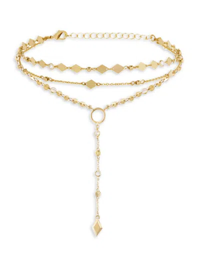 Ettika Women's Diamond In The Desert 18k Goldplated & Cubic Zirconia Multi Strand Necklace In Brass