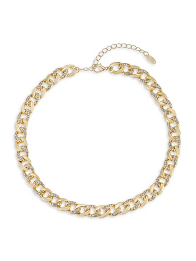 Ettika Women's Goldtone & Glass Cable Chain Necklace In Neutral