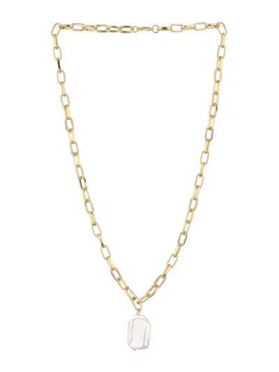 Ettika Women's Goldtone & Glass Pearl Pendant Necklace In Neutral