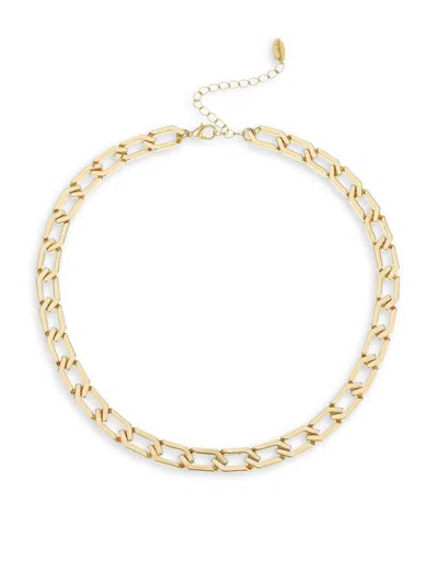 Ettika Women's Goldtone Geometric Chain Link Necklace/15'' In Metal