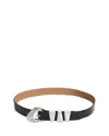 Ettika Modern Western Leather Belt In Black