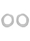 Ettika Pave Open Circle Drop Earrings In Silver