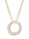 Ettika Open Circle Pave Necklace In Gold