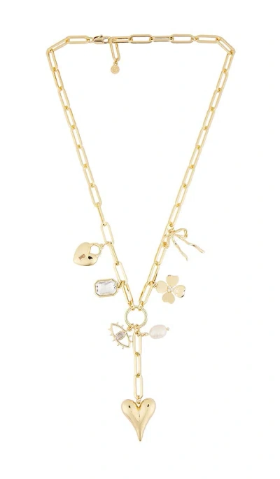Ettika X Revolve Lariat Charm Necklace In Gold