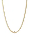 Ettika Zodiac Herringbone Necklace, 12-17 In Leo
