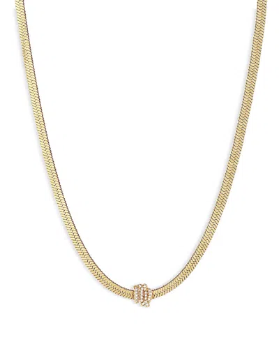 Ettika Zodiac Herringbone Necklace, 12-17 In Virgo