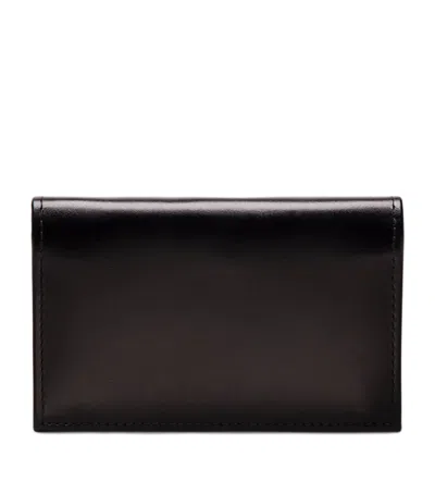 Ettinger Leather Sterling Visiting Card Holder In Red