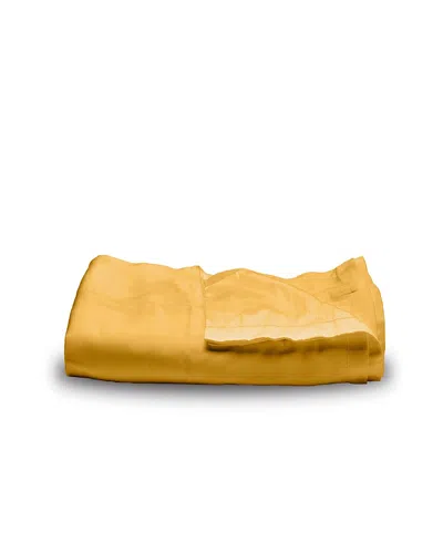 Ettitude Luxe Cleanbamboo Sateen+ Fitted Sheet, Queen In Yellow