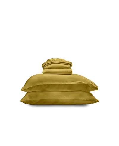Ettitude Airy Cleanbamboo Sateen+ Sheet Set, King In Brass