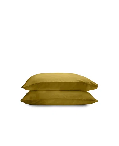 Ettitude Luxe Cleanbamboo Sateen+ Pillowcase Set, Standard In Brass