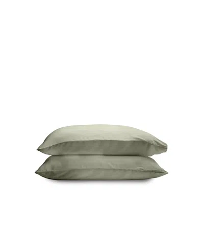 Ettitude Luxe Cleanbamboo Sateen+ Pillowcase Set, Standard In Fern