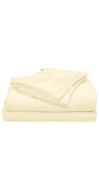 Ettitude Cal King Sateen Solid Sheet Set In Butter
