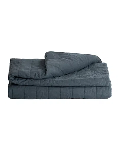 Ettitude Cleanbamboo Hemp Linen+ Coverlet, Full/queen In Black