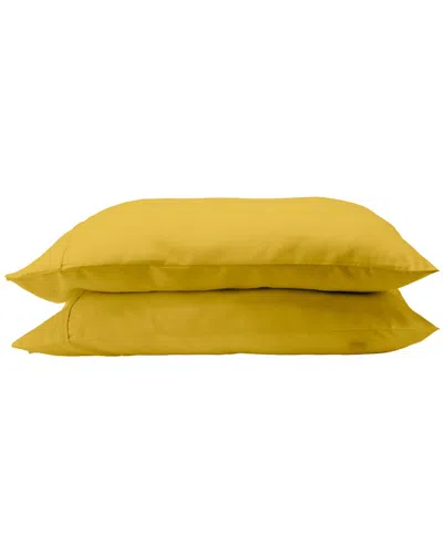 Ettitude Cleanbamboo Hemp™ Linen+ Pillowcase In Gold