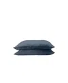 Ettitude Cleanbamboo Hemp Linen+ Pillowcase Set, King In Ink