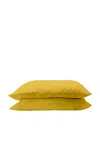 Ettitude Cleanbamboo Hemp Linen+ Pillowcase Set, Standard In Honey