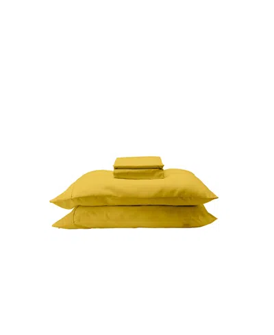 Ettitude Cleanbamboo Hemp Linen+ Sheet Set, Queen In Honey