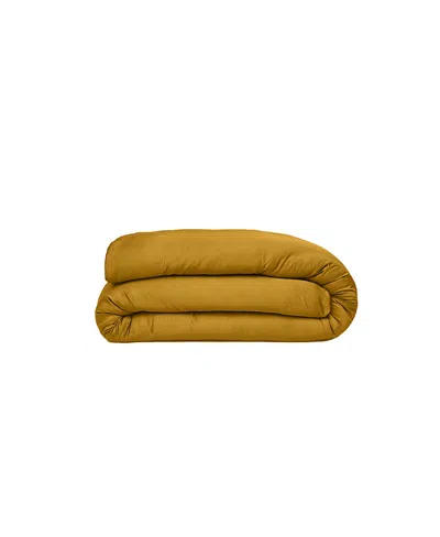 Ettitude Cleanbamboo Signature Sateen Duvet Cover, Full/queen In Yellow