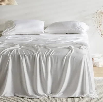 Ettitude Cleanbamboo® Signature Sateen Flat Sheet In Cloud