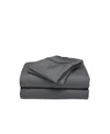Ettitude Cleanbamboo Signature Sateen Sheet Set, Twin Xl In Slate