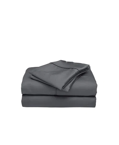 Ettitude Cleanbamboo Signature Sateen Sheet Set, Twin Xl In Slate