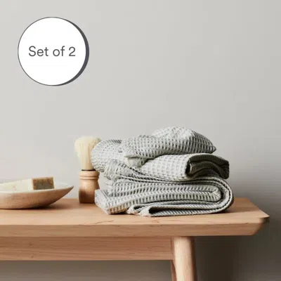 Ettitude Cleanbamboo® Waffle Towels In Sage