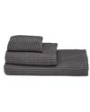 Ettitude Waffle Towel Set In Gray