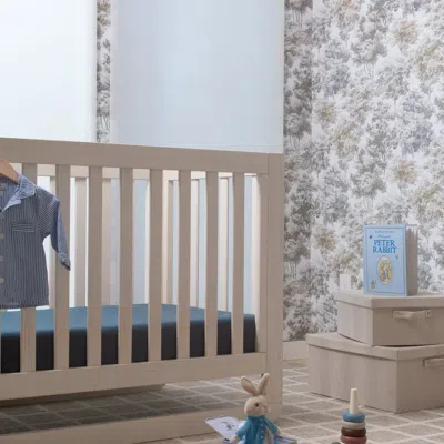 Ettitude Linen+ Bamboo Crib & Toddler Fitted Sheet In Ink