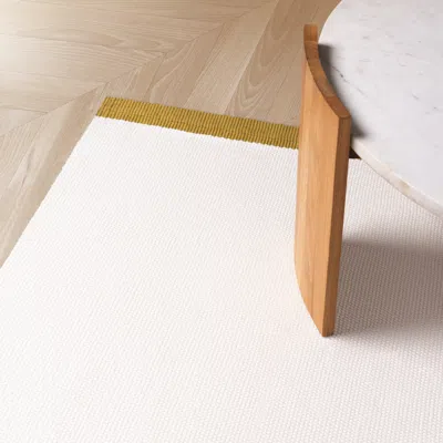 Ettitude Luxe Bamboo 2-tone Rug In Natural & Brass