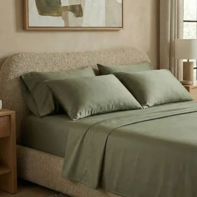 Ettitude Luxe Bamboo Flat Sheet In Fern