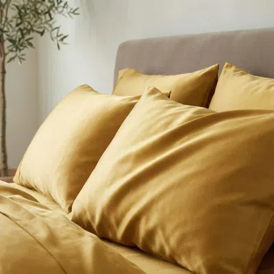 Ettitude Luxe Bamboo Pillowcase Set In Brass
