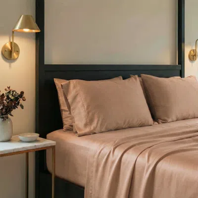 Ettitude Luxe Bamboo Pillowcase Set In Clay