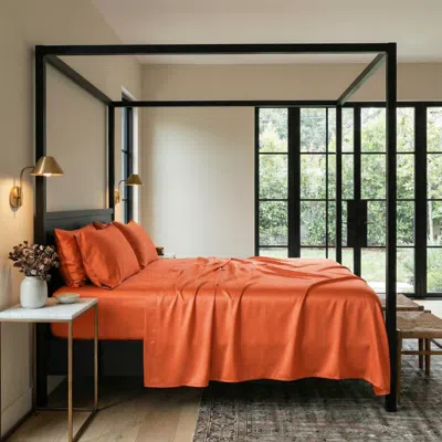 Ettitude Luxe Bamboo Sheet Set In Papaya