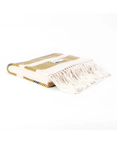 ETTITUDE ETTITUDE LUXE BAMBOO STRIPE THROW BLANKET