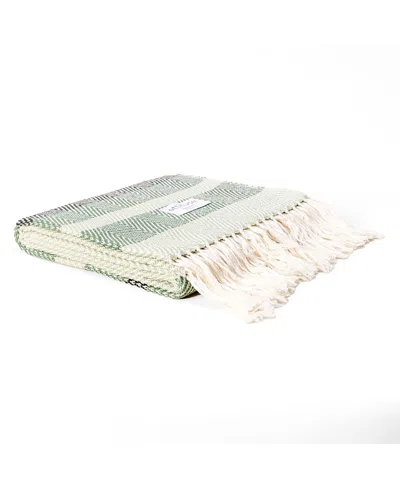 ETTITUDE ETTITUDE LUXE BAMBOO STRIPE THROW BLANKET