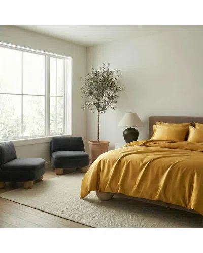 Ettitude Luxe Cleanbamboo® Sateen+ Duvet Cover In Orange