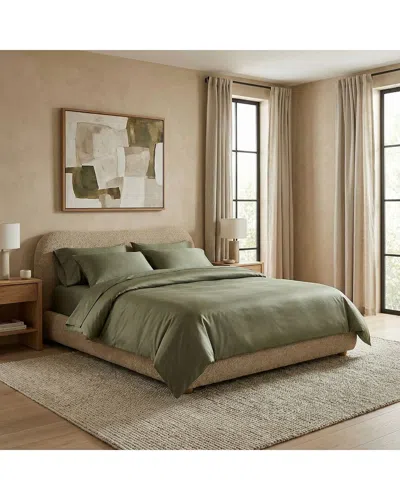 Ettitude Luxe Cleanbamboo® Sateen+ Duvet Cover In Green