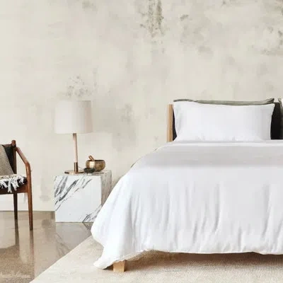 Ettitude Luxe Cleanbamboo® Sateen+ Duvet Cover In White