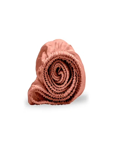 Ettitude Luxe Cleanbamboo Sateen+ Fitted Sheet, Queen In Orange