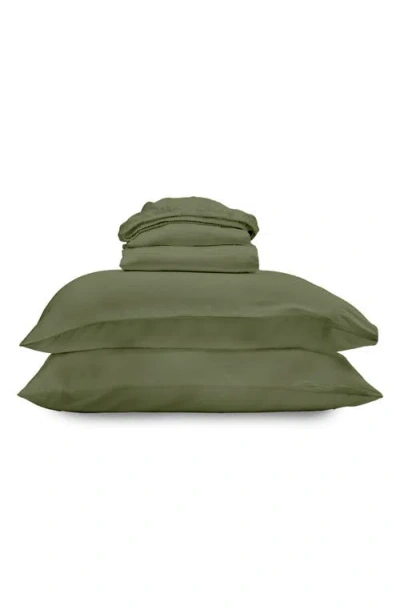 Ettitude Luxe Sateen Sheet Set In Green