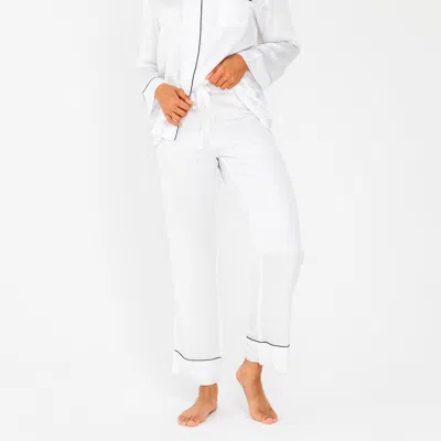 Ettitude Sateen Pj Pants In Cloud