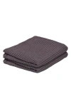 Ettitude Set Of 2 Waffle Dish Towels In Slate