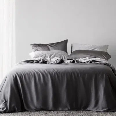 Ettitude Signature Bamboo Duvet Cover In Slate Grey