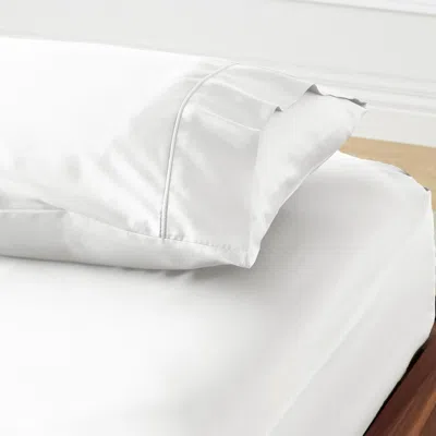 Ettitude Signature Bamboo Fitted Sheet In Cloud White