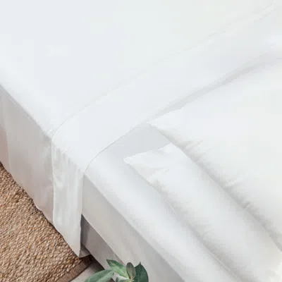 Ettitude Signature Bamboo Flat Sheet In Cloud White