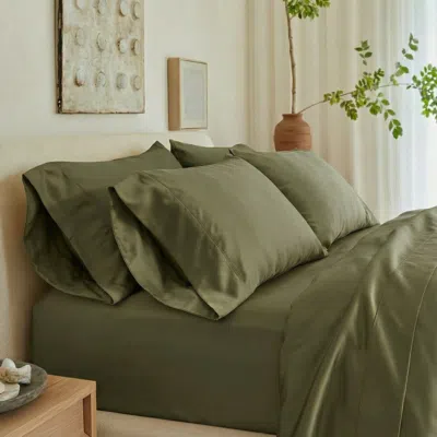 Ettitude Signature Bamboo Pillowcase Set In Moss Green