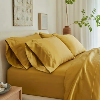 Ettitude Signature Bamboo Pillowcase Set In Saffron Yellow