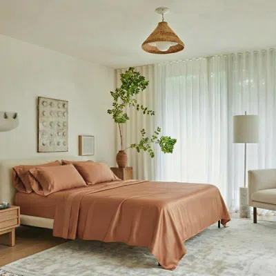 Ettitude Signature Bamboo Sheet Set In Almond Brown