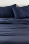 Ettitude Signature Sateen Duvet Cover In Navy At Urban Outfitters In Blue