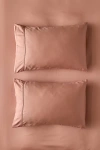 Ettitude Signature Sateen Pillowcase Set In Rust At Urban Outfitters